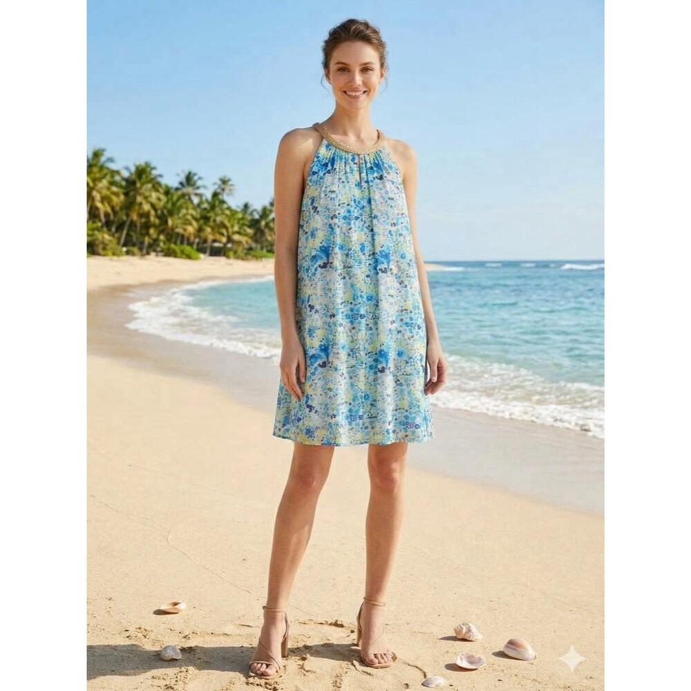 Charming Charlie Women’s NWT Blue Tank Top Dress Size Medium